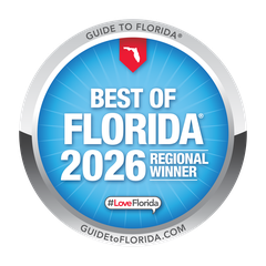 Best of Florida 2026 Regional Winner badge from Guide to Florida